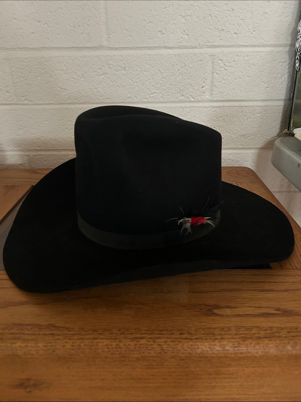 Eddy Brothers “The Barrel Racer”Black wool/fur Felt Cowboy Hat